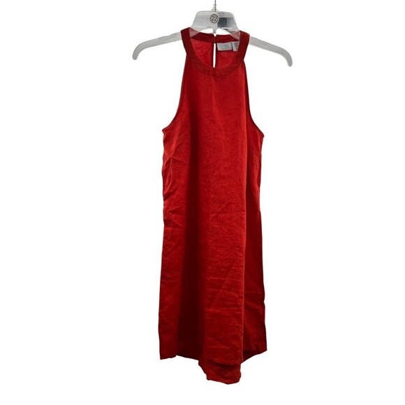 Sigrid Olsen Women's Halter Linen Shift Dress Orange Size XS - Picture 1 of 8